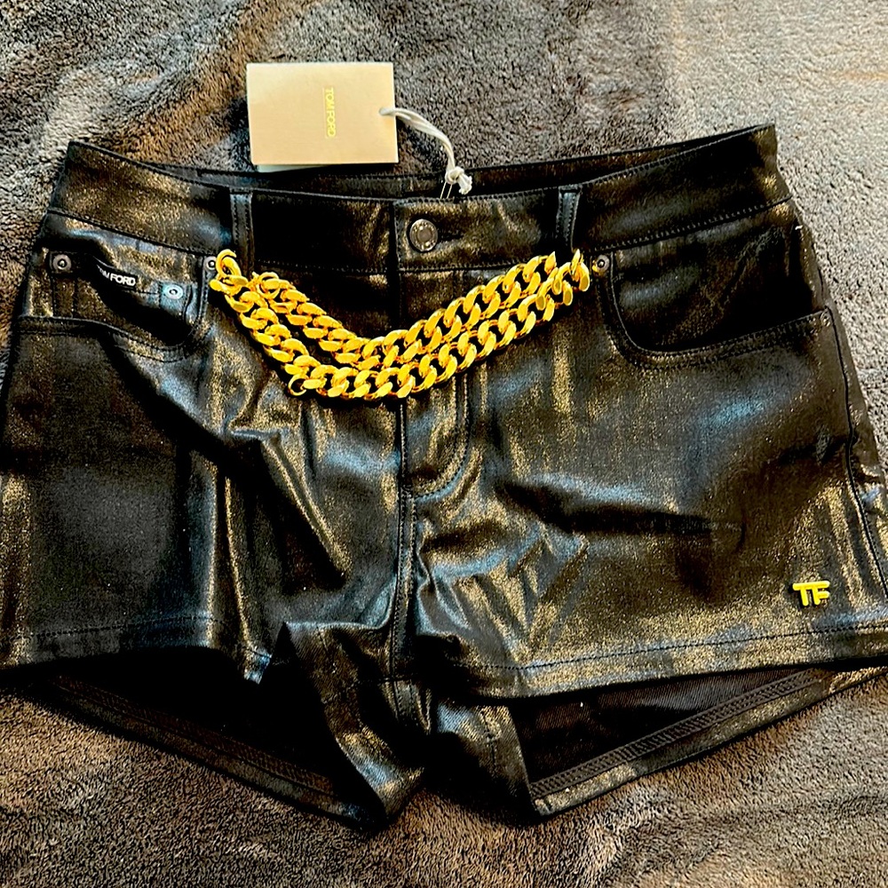 Tom Ford , Chain detail denim shorts, Brand new with tags